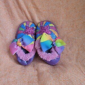 JoJ Siwa Closed Back Rainbow Glitter Star Slippers Size 9-10